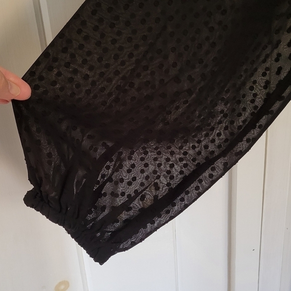 Clip Dot Sheer Sleeve Sheath Dress Size 2X - Picture 7 of 12